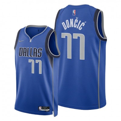 Nike Dallas Mavericks #77 Luka Doncic Youth 2021-22 75th Diamond Anniversary NBA Jersey Blue